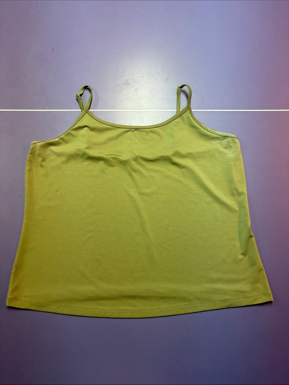 Olive Green Women's Camisole Tank Top - Classic Layering Spaghetti Strap
